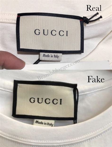 fake gucci t shirt spot|authentic Gucci labels.